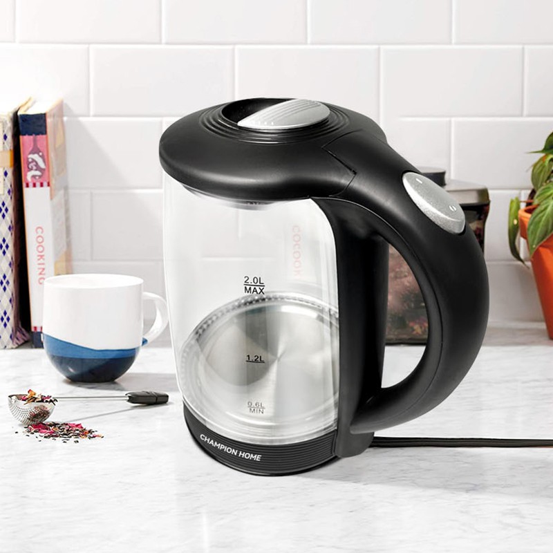 1.7 l illuminated glass kettle