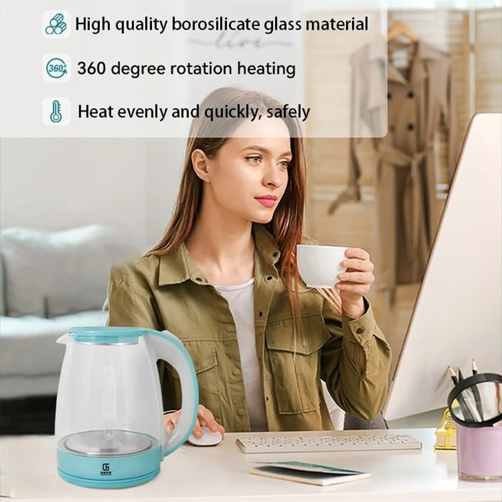 1.8L Borosilicate Glass Electric Kettle